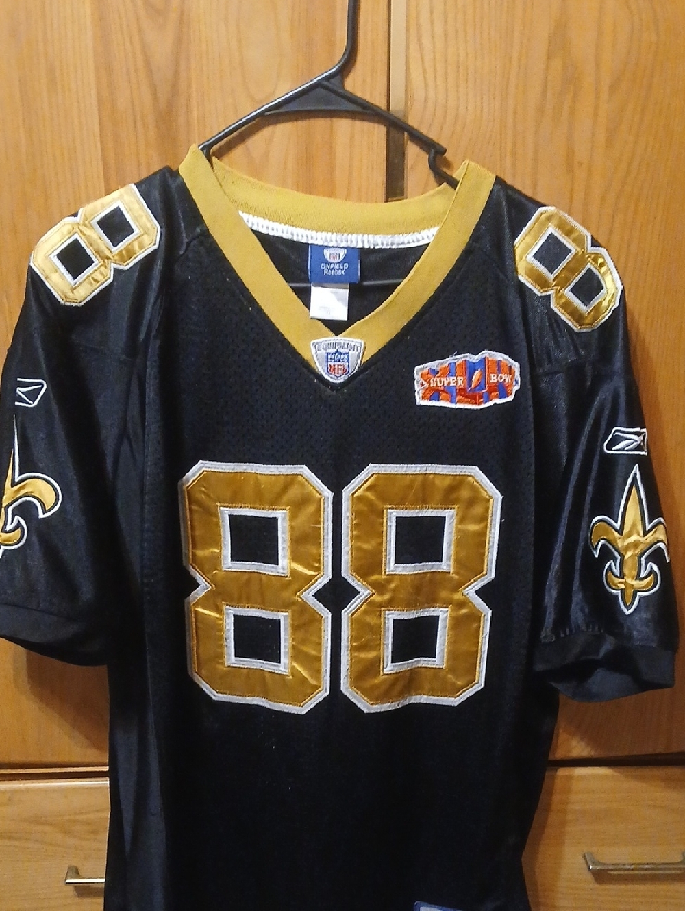 Reebok Black and Gold Saints Football Jersey #88 Jeremy Shockey